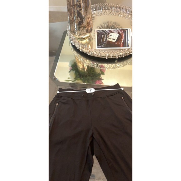 Marc New York Sweatpants Womens L Black Tapered Leg Stretch Missing Drawstring - Picture 7 of 14